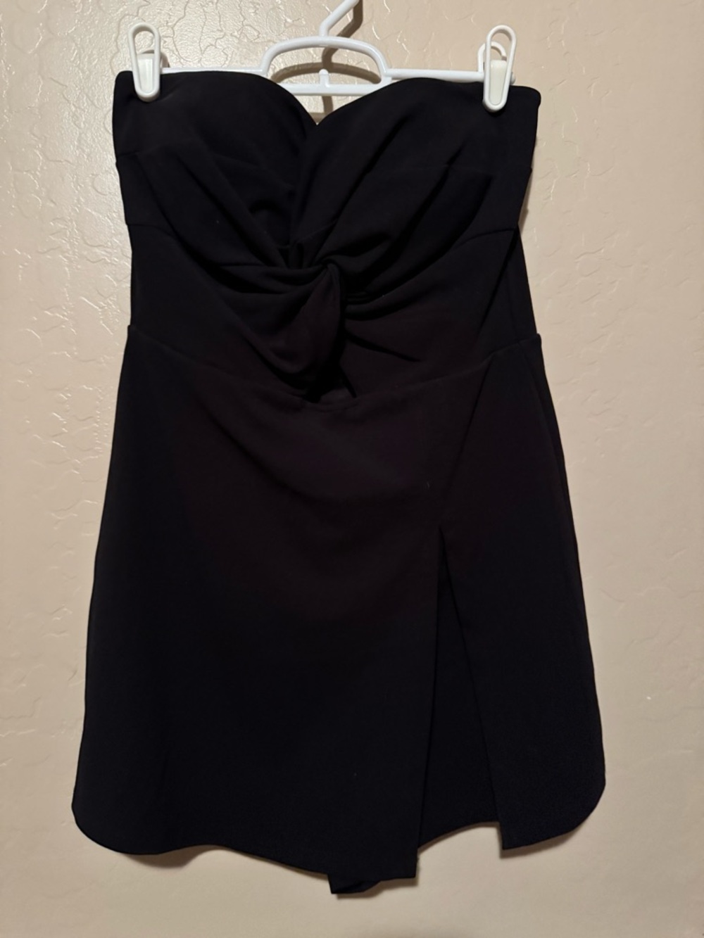 Strapless Black Twist-Front Women’s Romper